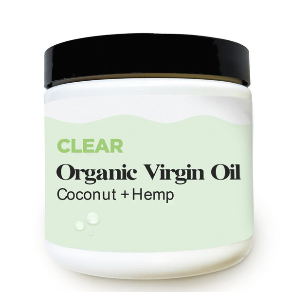 CLEAR Hemp Coconut Oil | Made from Premium & Natural Ingredients - Anti-Aging, Deep Hydration for Dry Skin | Deep Moisturization Hemp Body Oil | Non-Greasy Hemp Oil Skin Care | Made in USA | 16 fl oz